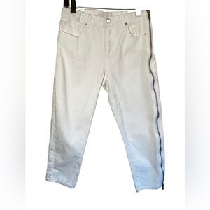 3.1 Phillip Lim Mid Rise Straight Leg Cropped White Jeans Size 4